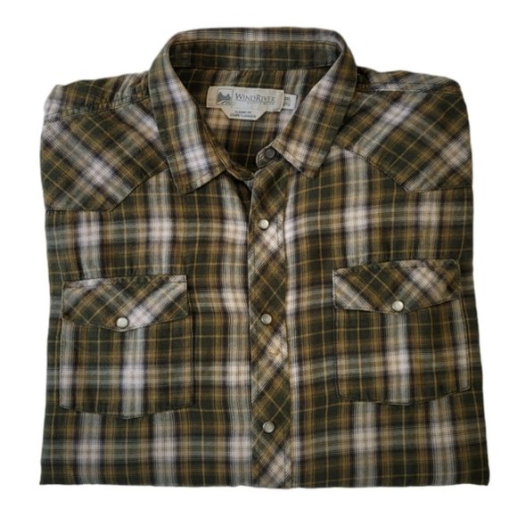Wind River Classic Fit Green Plaid Fannel Shirt - Picture 9 of 9